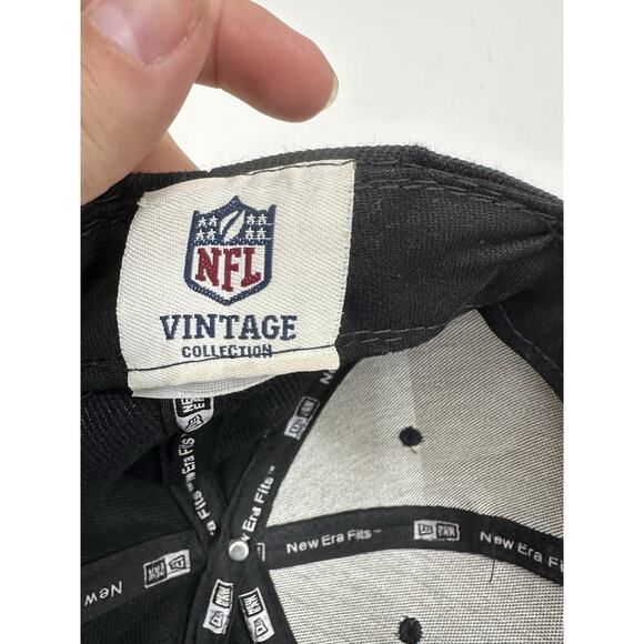 New Era 59Fifty Snapback NFL Vintage Black Baltimore Ravens Purple Leather Brim - Picture 5 of 10